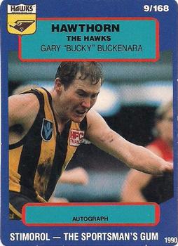 1990 AFL Scanlens Stimorol #9 Gary Buckenara Front